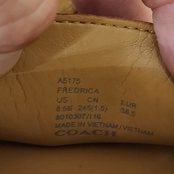 Coach Fredrica Leather Loafers 8.5 - Picture 8 of 9